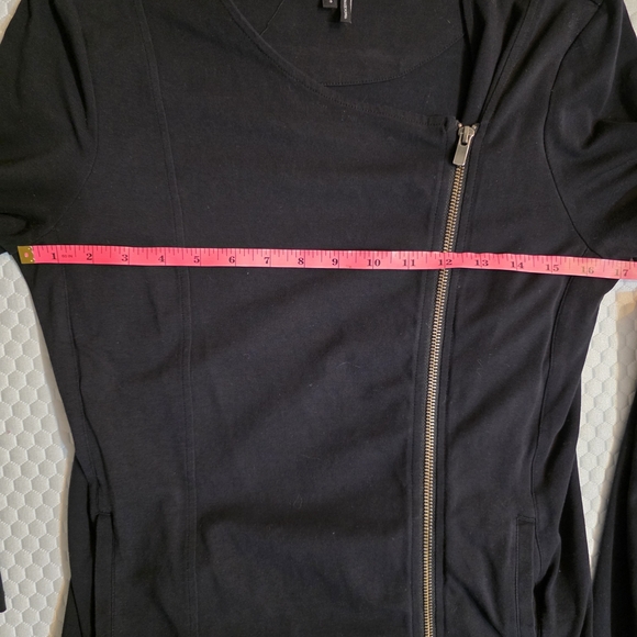 NIC+ZOE Black Long Sleeve Knit Top with Zipper Accent Sz Small - Picture 4 of 8